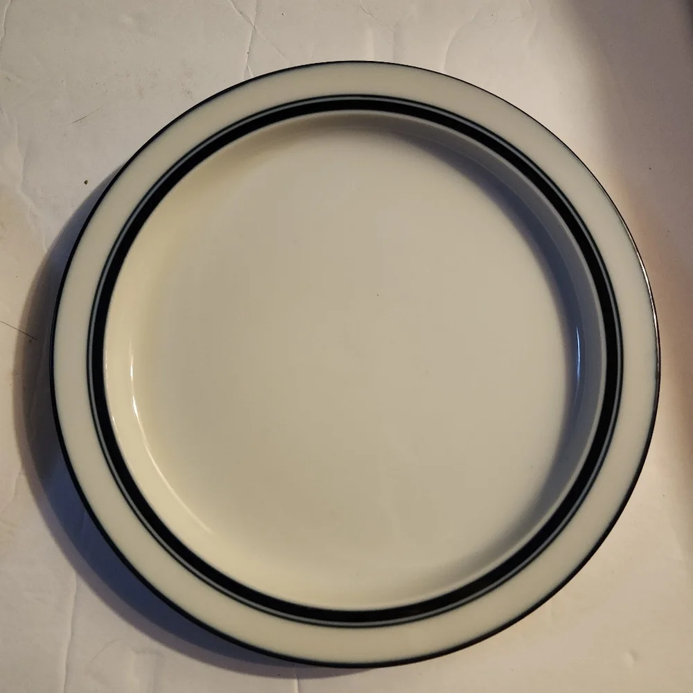 Dansk Bistro Christianshavn Cream and Blue Butter Plate Set of 2 7.25